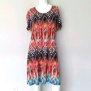 NY Collections Multicolor Sun Dress. Size Medium